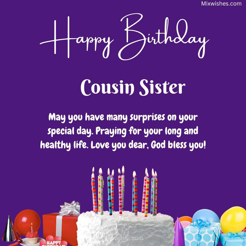 60 + Beautiful Happy Birthday Wishes For Cousin Sister - Happy Birthday ...