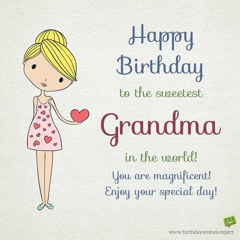 Cute Birthday Wish For Best Grandma Special Day