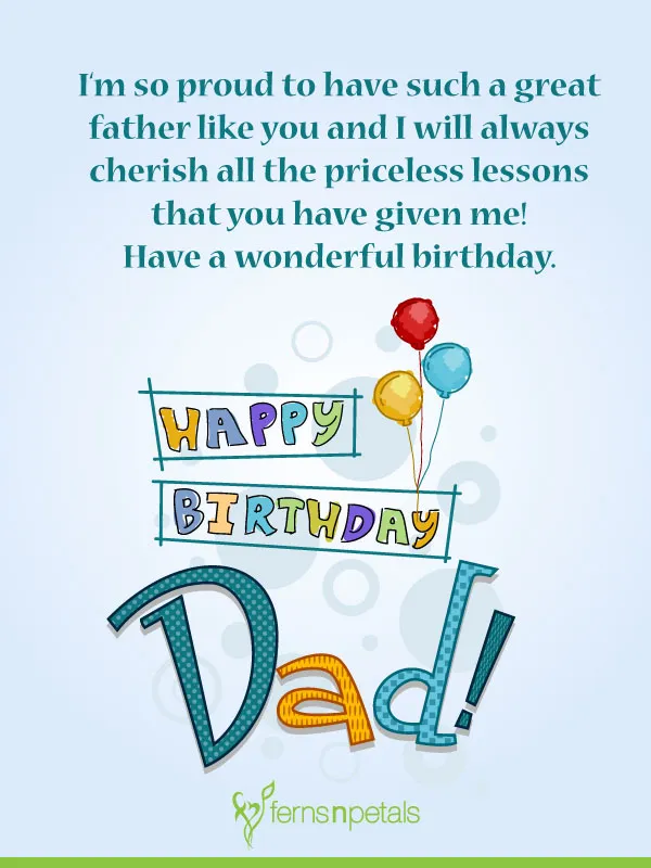 Dad Have A Wonderful Birthday Status