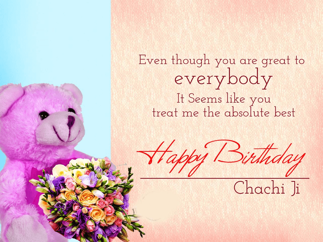 Happpy Birthday Wish Chachi Teddy