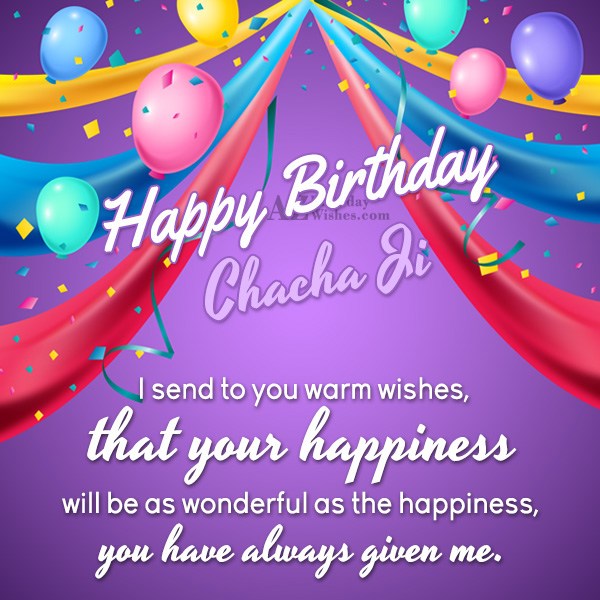 Happy Birthday Chacha Have A Wonderful Day Status