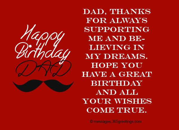 Happy Birthday Dad May All Your Dreams Comes True Status