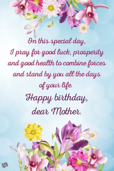 Happy Birthday Dear Mother Photo