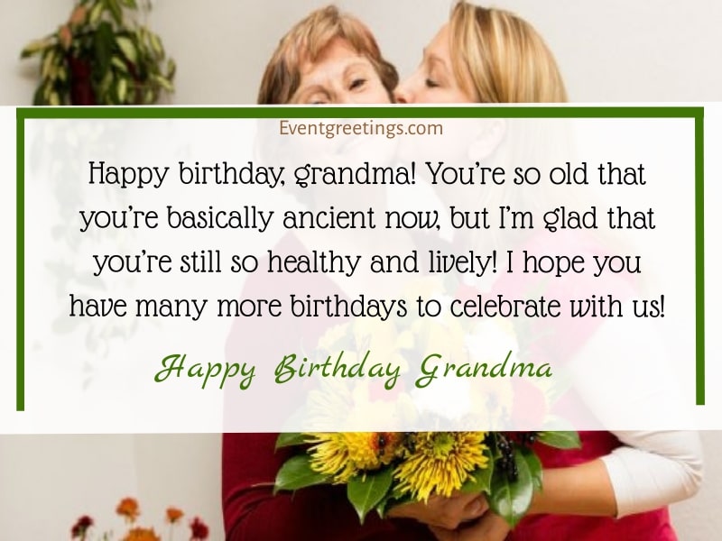 Happy Birthday Greeting For Grandmother Photo