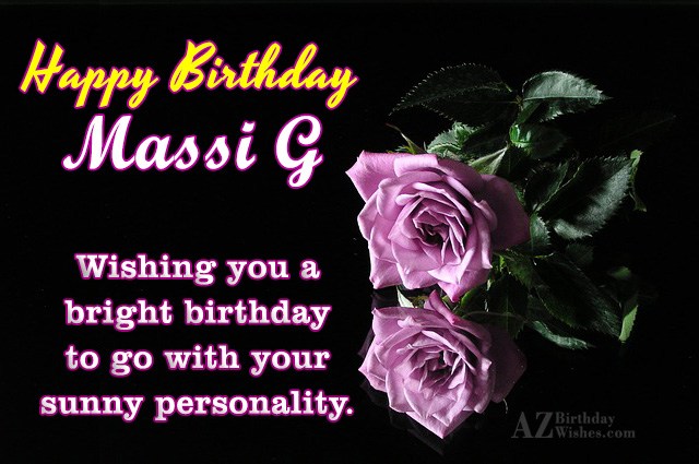 Happy Birthday Massi G Status