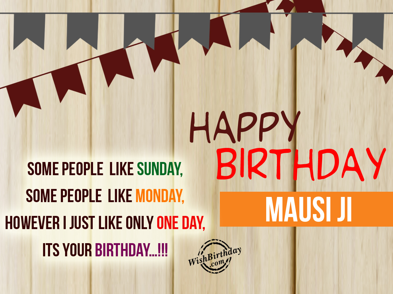 Happy Birthday Mausiji Enjoy Your Day Image