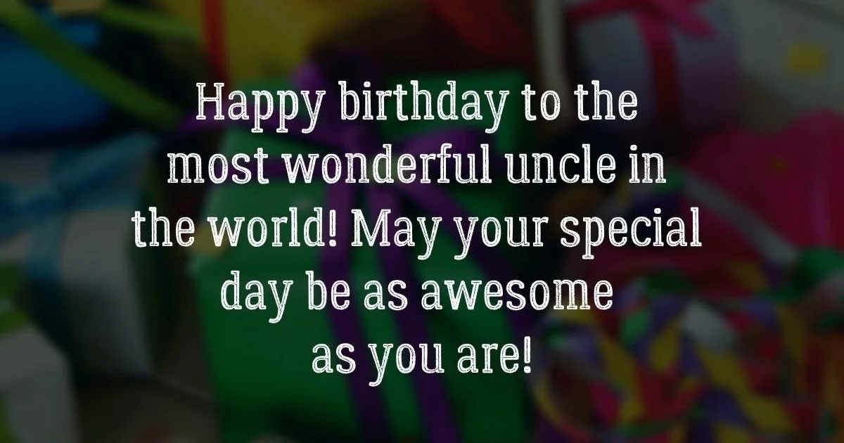 Happy Birthday To Wonderful Uncle Image