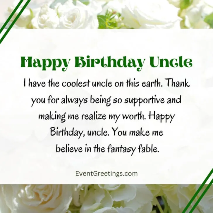 Happy Birthday To My Best Uncle Image