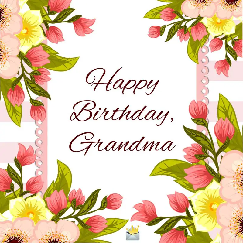 Happy Birthday Card For Grandmother