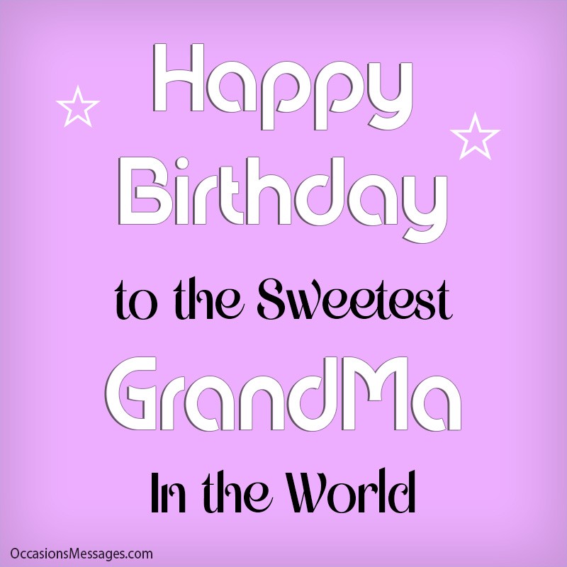 Happy Birthday Wish Sweet Grandma
