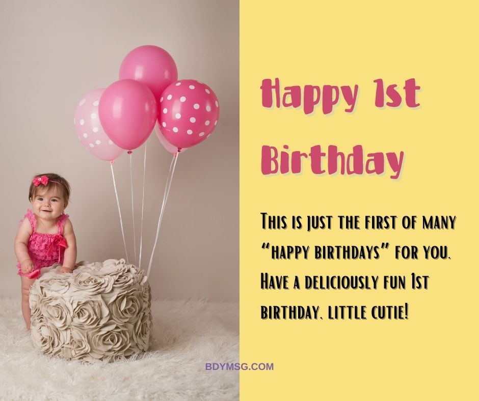 1st Birthday Little Cutie Baby Girl Image