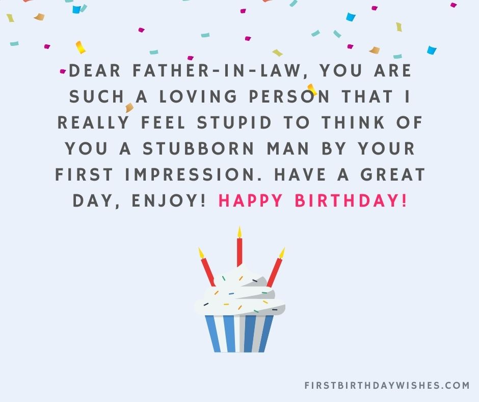 Dear Father In Law Happy Birthday Have A Great Day Image