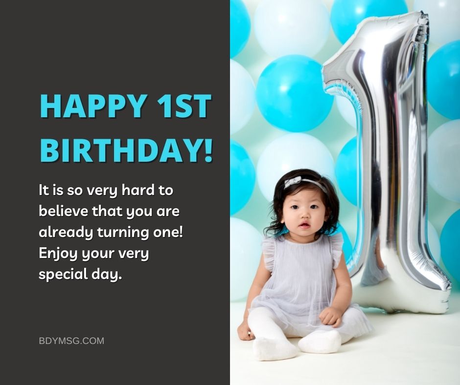 Happy 1st Birthday Enjoy Your Special Day Image