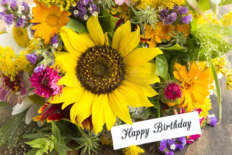 Happy Birthday Bouquet Flowers Have A Great Day Status