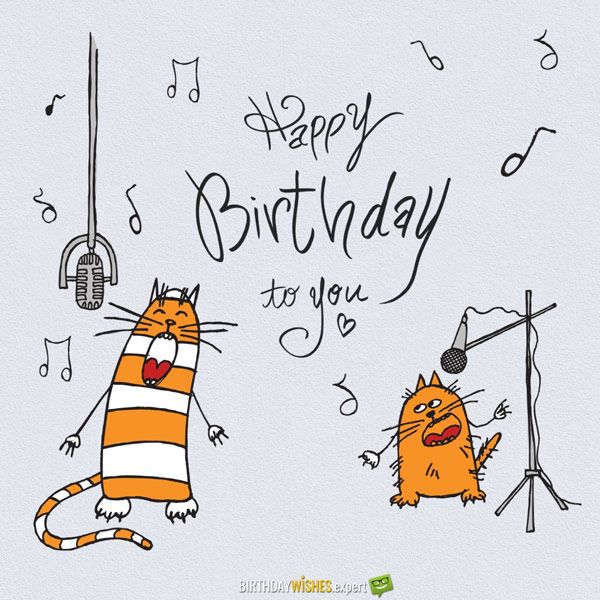 Happy Birthday Cat Cartoon Picture