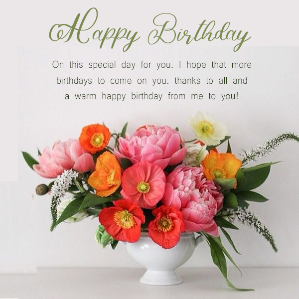 Happy Birthday Flowers From Me To You Image