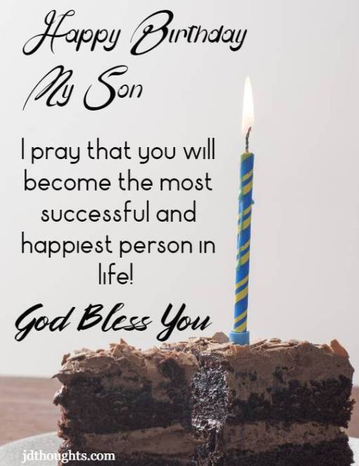 Happy Birthday My Son God Bless You Image