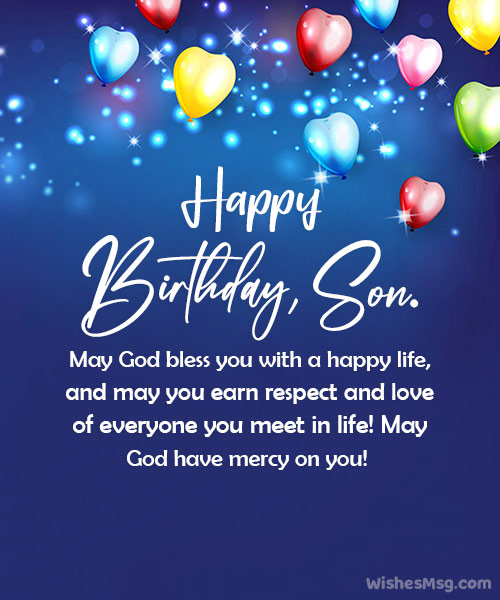 Happy Birthday Son May God Bless You With A Happy Life Photo