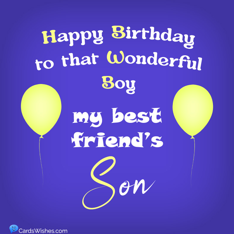 Happy Birthday To My Wonder Son Image