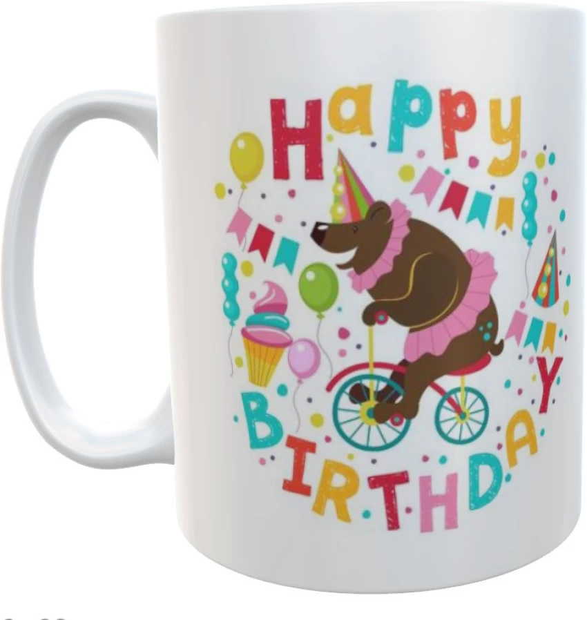 Happy Birthday Wishes With Cartoon Character Image Printed Original