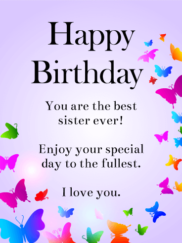 Happy Birthday You Are The Best Sister Ever Photo