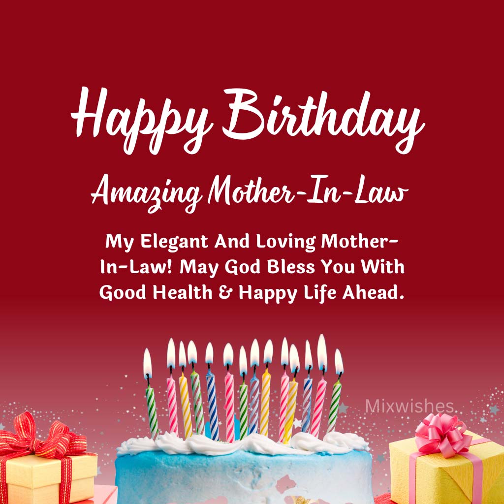 Happy Birthday To My Elegant Mother In Law Status