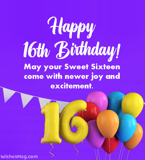 May Your Sweet Sixteen Come With Newer Joy And Excitment Photo