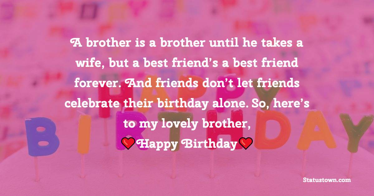 To My Lovely Brother Happy Birthday Image