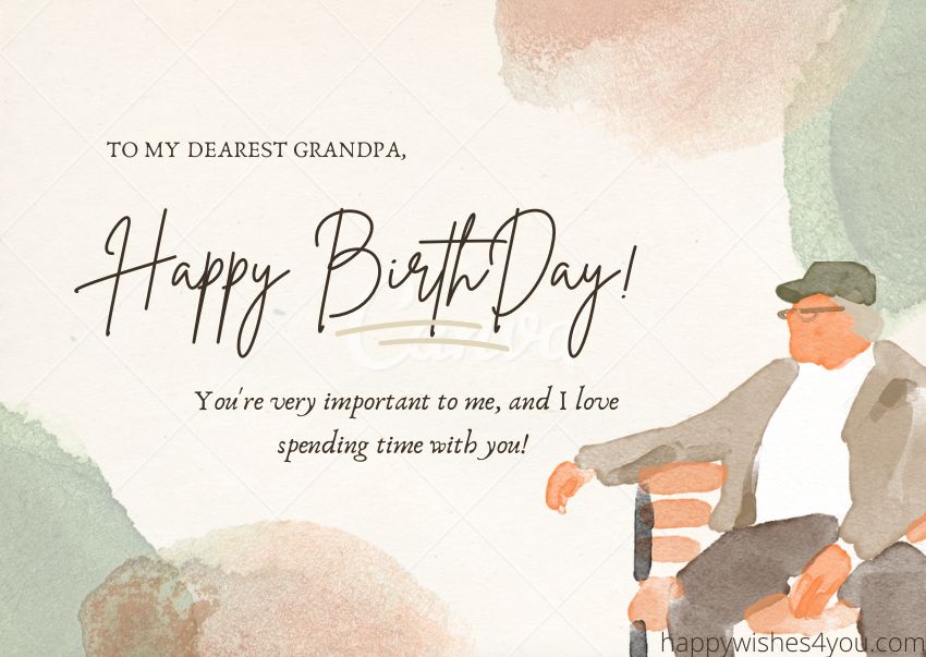 To My Dearest Grandpa Happy Birthday