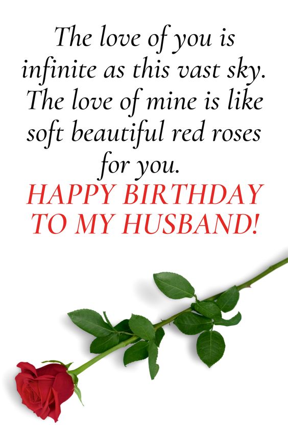 The Love Of You Is Infinite As This Vast Sky Happy Birthday To My Husband